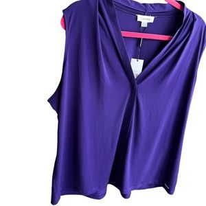 Calvin Klein purple sleeveless blouse